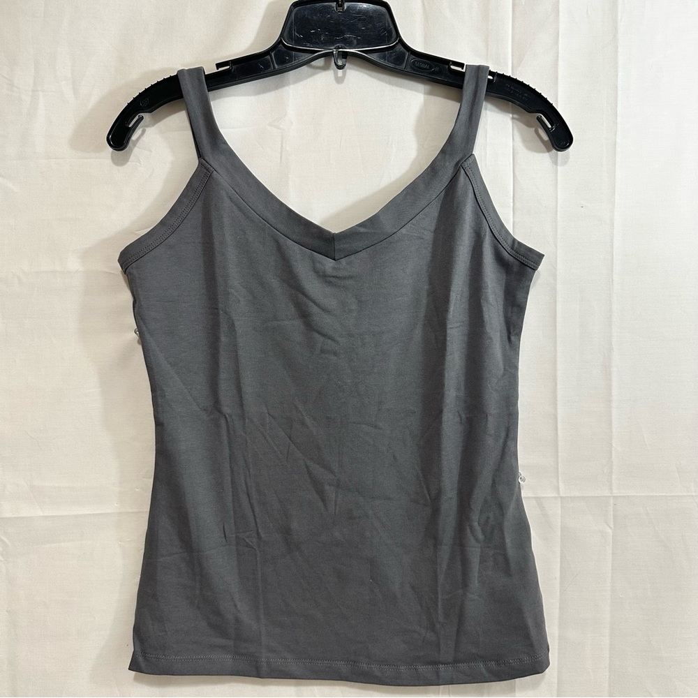 Fashionclassic V-Neck Classic Basic Tank Top in Grey